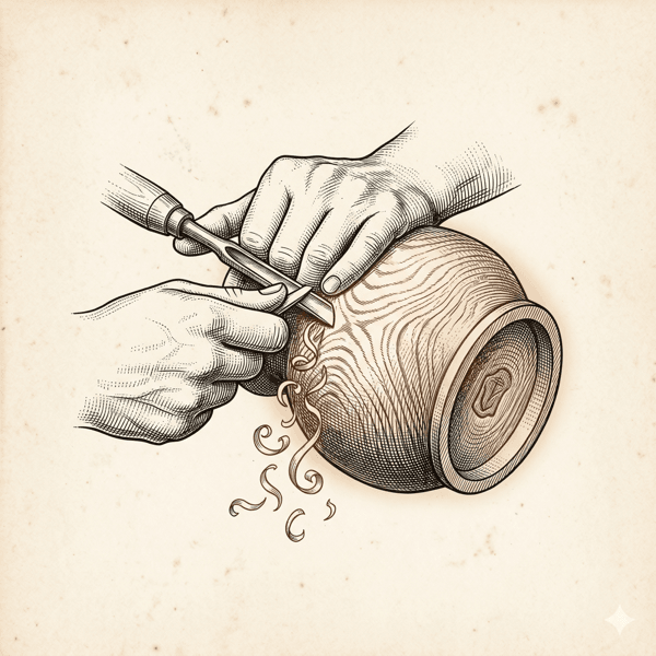 Antique engraving evoking Craft